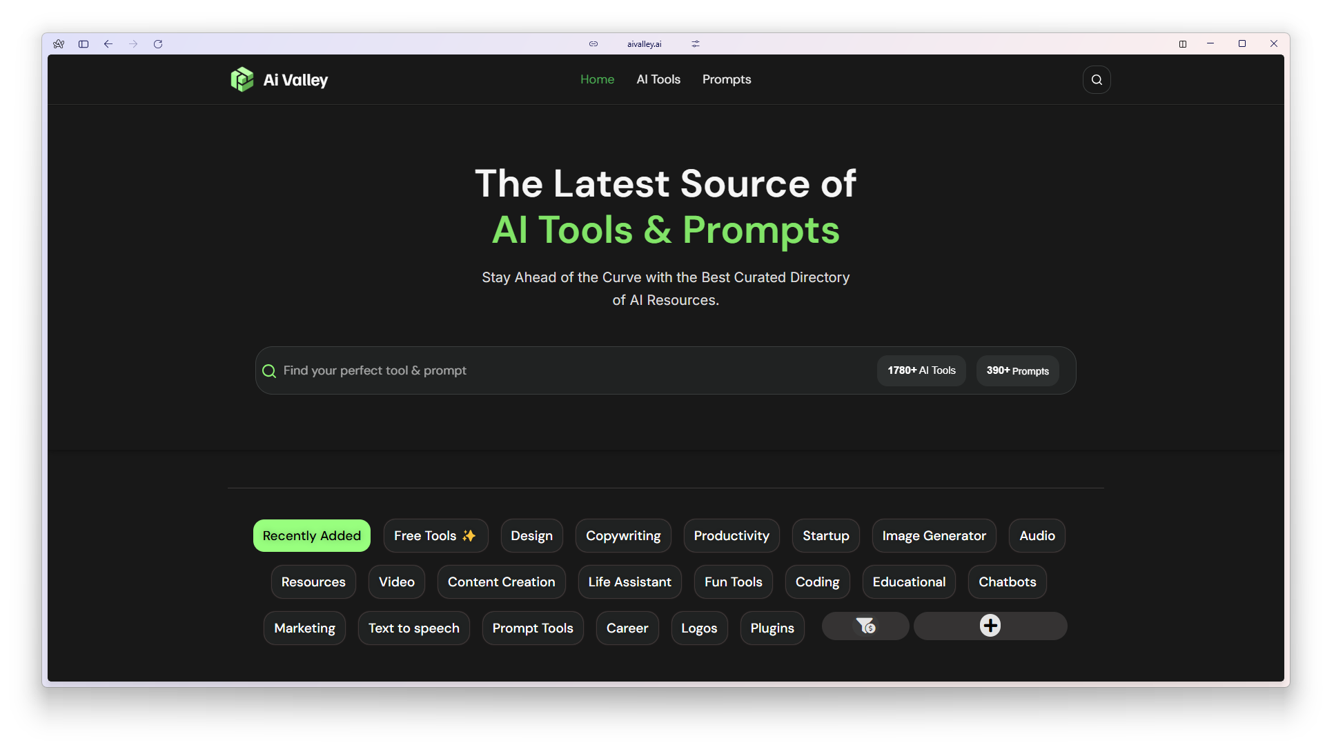 AIValley AI - Platform for finding and using AI tools