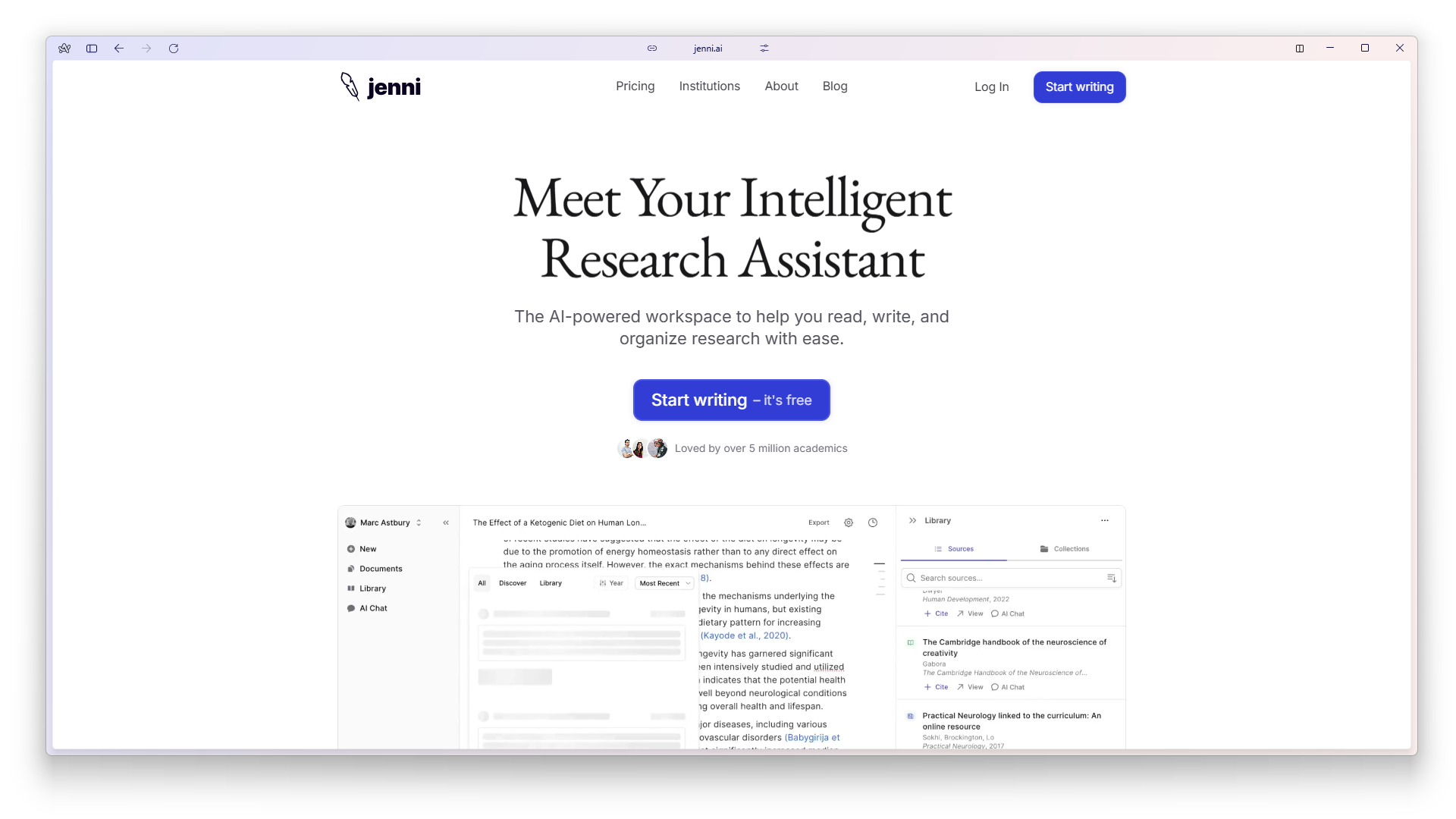 Jenni AI - Writing assistant that helps create high-quality content quickly