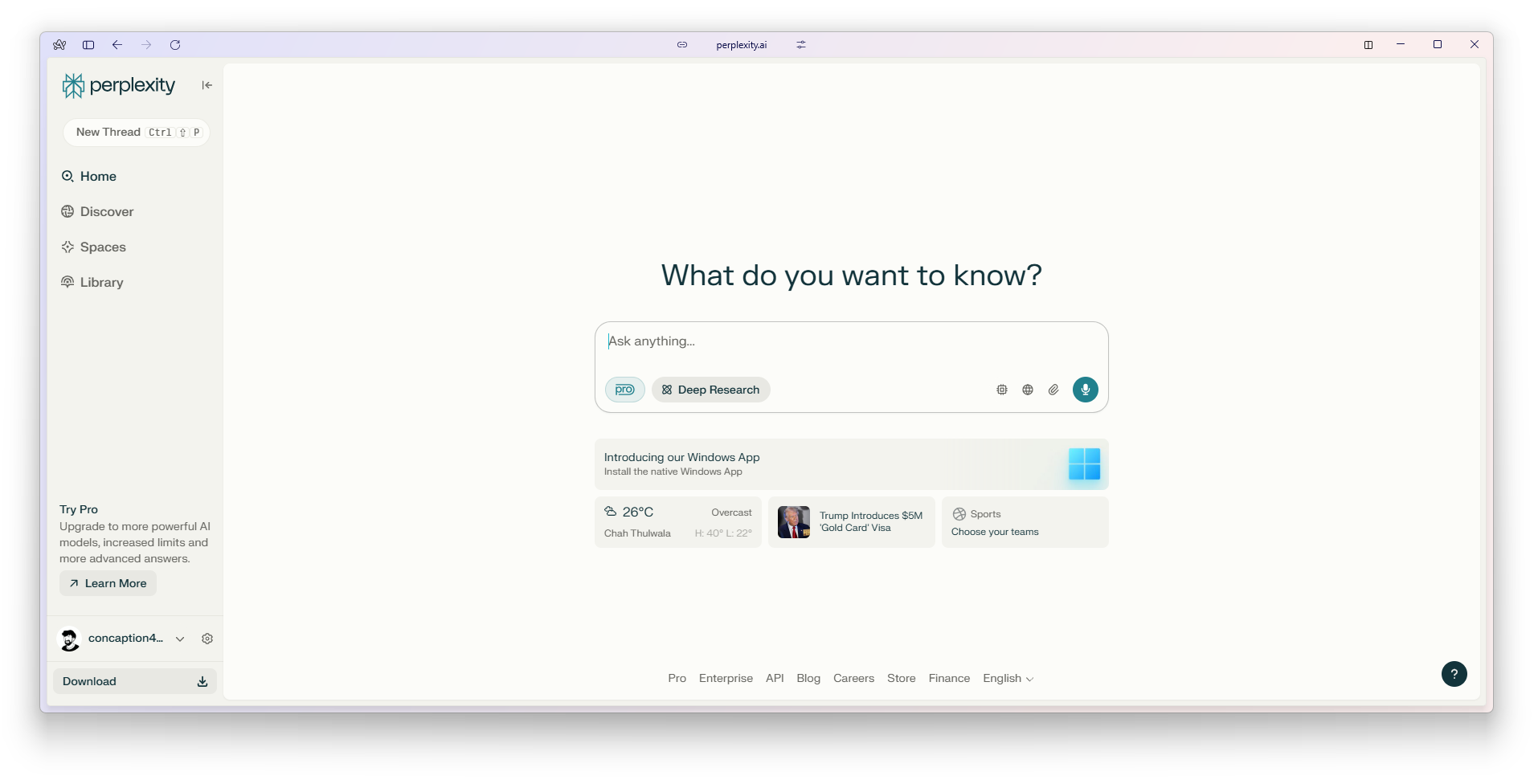 Perplexity AI - Tool for searching the web with AI