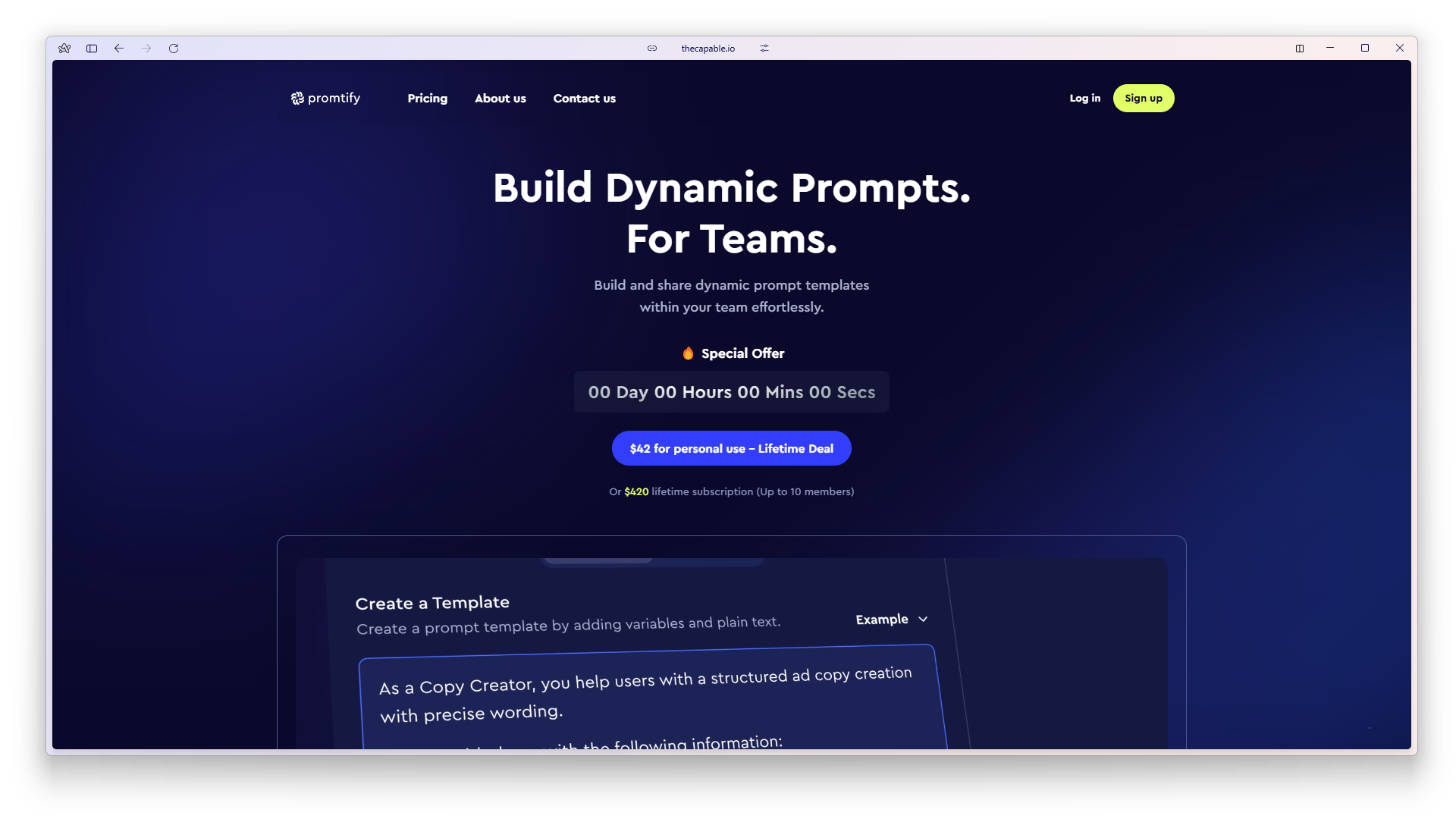 Promptify AI - AI tool for generating creative prompts
