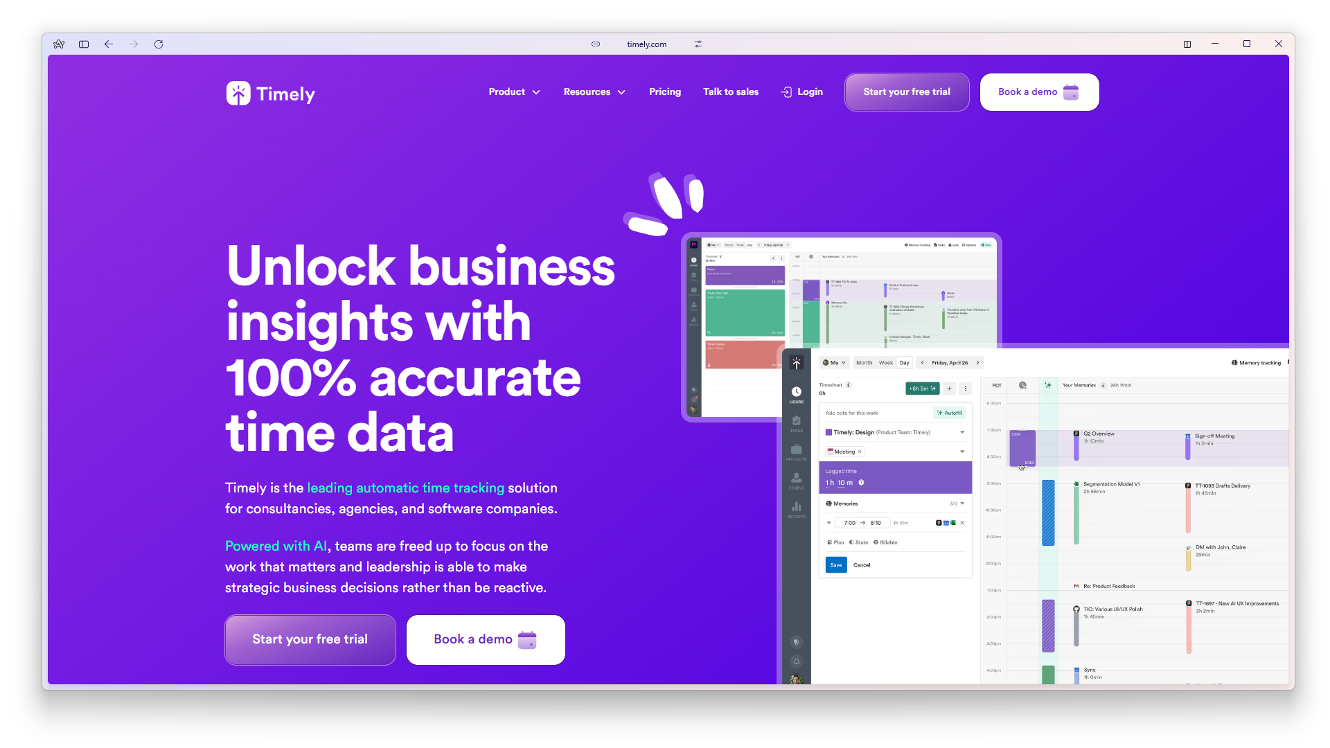 Timely - Time-tracking tool that automatically records your work hours
